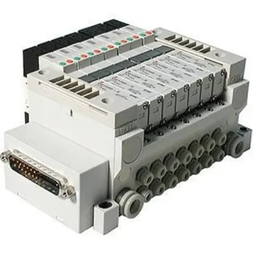 SMC VQ1000 series 2 station One-Touch Fitting 6 mm D-Sub Manifold, VV5Q11-02C6FU0-Q product image