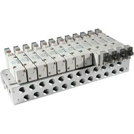 SMC SY7000 series 9 station Manifold Base, SS5Y7-20-09-00F-Q product image