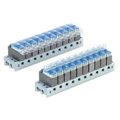 SMC VV100 series 8 station M5 x 0.8 Manifold Base, VV100-S41-08-M5 product image