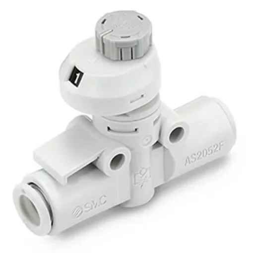 SMC Tube Speed Controller, 4mm Tube Inlet Port x 4mm Tube Outlet Port, AS2002FS1-04 product image