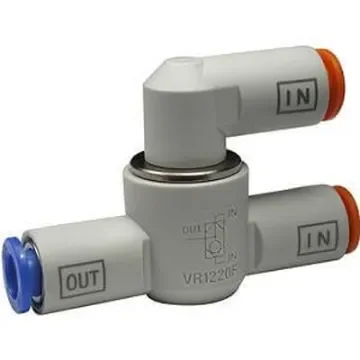 SMC VR1210F Series, Pneumatic Shuttle Valve AND Logic Function 3.2mm Tube, Tube Connection, 10 bar Max Operating - VR1210F-23 product image