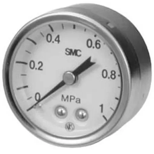 SMC R 1/4 Analogue Pressure Gauge 1mPa Panel 43mm Outside Diameter - G43-10-02-X3 product image