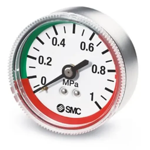 SMC R 1/8 Analogue Pressure Gauge 1mPa Panel 63.4mm Outside Diameter - G63-10-01-L product image
