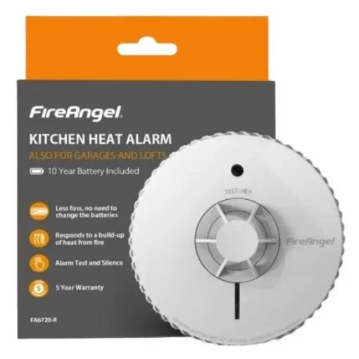 FireAngel Safety Technology Limited ABS Plastic Smoke Detector, 85dB, 3V dc - FA6720-R product image