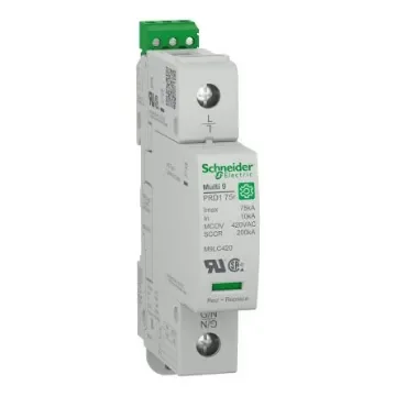 Schneider Electric 1 Phase Surge Arrester, 75kA, 1500V (Volts), Clip-On Mount - M9L41347 product image