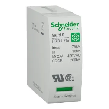 Schneider Electric 1 Phase Surge Arrester, 75kA, 1500V (Volts), Plug In Mount - M9LC420 product image