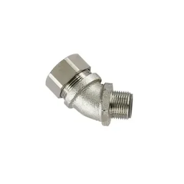 HellermannTyton External Thread Elbow, Conduit Fitting, 50mm Nominal Size, M50, Nickel Plated Brass, Metal IP66, IP67, - 166-32505 product image
