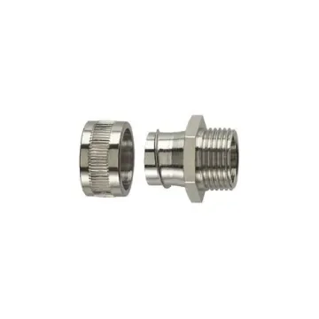 HellermannTyton Fixed External Thread Fitting, Conduit Fitting, 25mm Nominal Size, M25, Stainless Steel, Metal IP40 - 166-30325 product image