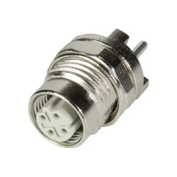HARTING Circular Connectors, 4 Contacts, Plug-In, M12 Connector, Socket, Female, IP20, Circular Connectors M12 Series - 21033816410 product image