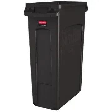 Rubbermaid Commercial Products Slim Jim 23gal Brown Hinged Resin Waste Bin - 1956187 product image