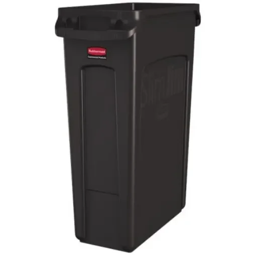 Rubbermaid Commercial Products Slim Jim 23gal Brown Hinged Resin Waste Bin - 1956187 product image