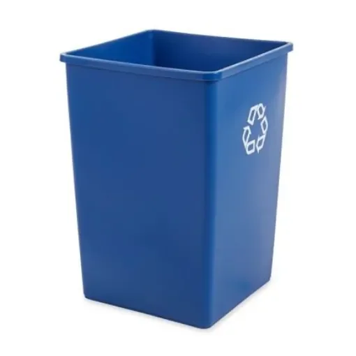 Rubbermaid Commercial Products Universal 35gal Blue Resin Waste Bin - FG395873BLUE product image