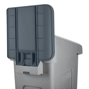 Rubbermaid Commercial Products Slim Jim 23gal Grey Hinged Waste Bin - 2007911 product image