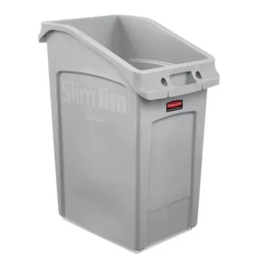 Rubbermaid Commercial Products Slim Jim 23gal Grey Resin Waste Bin - 2026721 product image