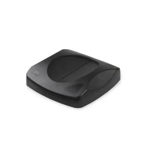 Rubbermaid Commercial Products Black High Impact Polystyrene Waste Bin Lid for Waste Bin, 101.6mm - FG268988BLA product image