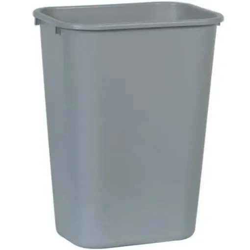 Rubbermaid Commercial Products Wastebasket 39L Grey Resin Waste Bin - FG295700GRAY product image