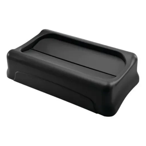 Rubbermaid Commercial Products Black Plastic Waste Bin Lid for Waste Bin, 127mm - FG267360BLA product image