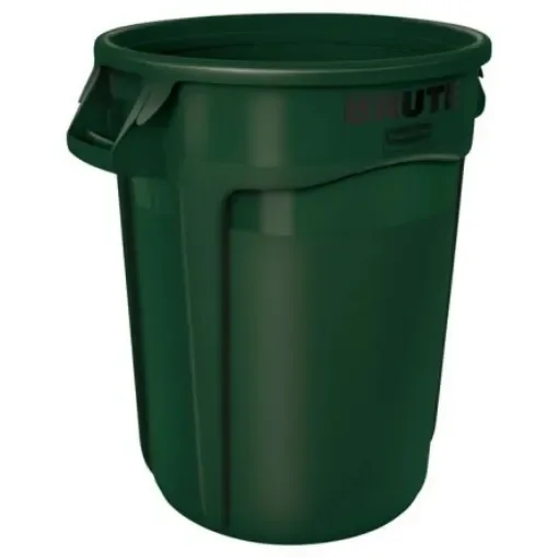 Rubbermaid Commercial Products Vented Brute 32gal Green Waste Bin - FG263200DGRN product image