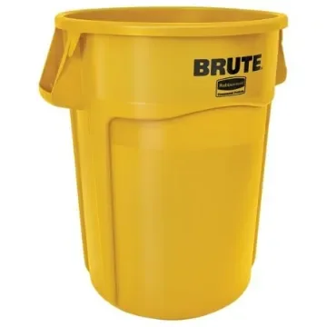 Rubbermaid Commercial Products Vented Brute 44gal Yellow Waste Bin - FG264360YEL product image