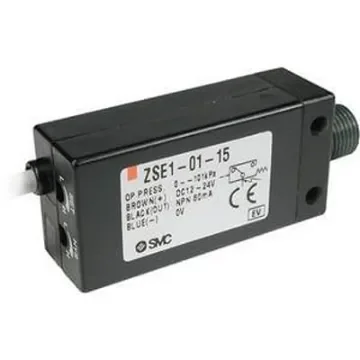 SMC PNP Open Collector 1 Output Pressure Switch, R 8 -101kPa to 0 bar - ZSE1-01-55CN product image