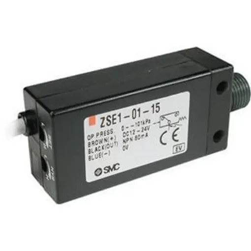SMC PNP Open Collector 1 Output Pressure Switch, R 8 -101kPa to 0 bar - ZSE1-01-55CN product image