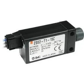 SMC PNP Open Collector 1 Output Pressure Switch, M5 x 0.8 -101kPa to 0 bar - ZSE2-01-55CN product image