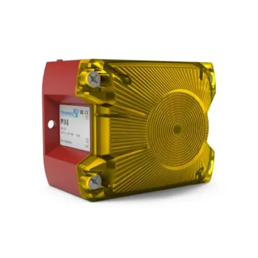 Pfannenberg PY X-S-05 Series Yellow Flashing Beacon, 24 V dc, Panel Mount, Xenon Bulb, IP66 - 21510803000 product image