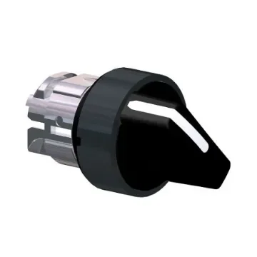 Schneider Electric Harmony XB4 Series 2 Position Selector Switch Head, 22.5mm Cutout, Black Handle - ZB4BD47 product image