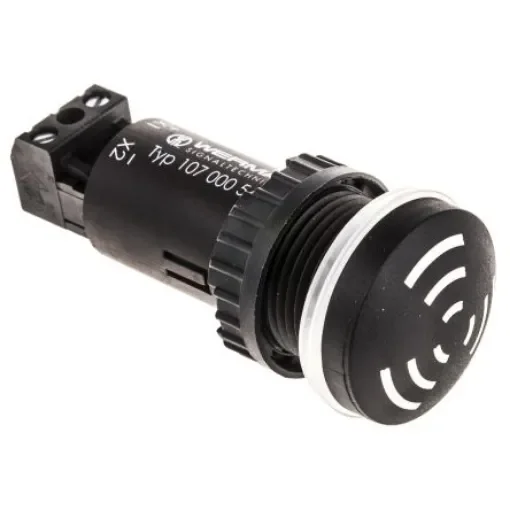 Werma 107 Series Panel Mount Buzzer, 12 V dc, 65dB at 1 m, IP65, DC, Single-Tone - 107.000.54 product image