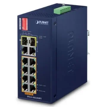 Planet IFGS-1022HPT, Network Switch 8 Port Network Switch With PoE RJ-45 product image