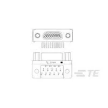 TE Connectivity 1532251-4 15 Way Panel Mount D-sub Connector, 1.27mm Pitch, with Jackpost Assembly product image