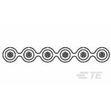 TE Connectivity 3-143 Series Flat Ribbon Cable, 64-Way, 100m Length, Free Ends to Free Ends - 3-1437358-8 product image