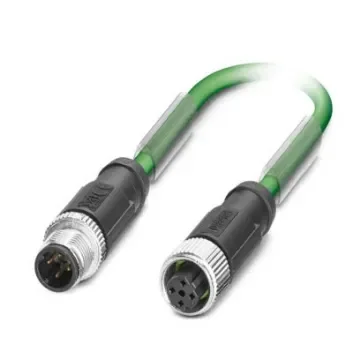 Phoenix Contact156, 20m Cat5, Green M12 to Male M12 Female, Shielded Shielded, Terminated PVC Sheath - 1567966 product image