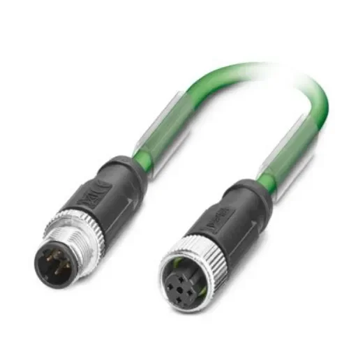 Phoenix Contact156, 20m Cat5, Green M12 to Male M12 Female, Shielded Shielded, Terminated PVC Sheath - 1567966 product image