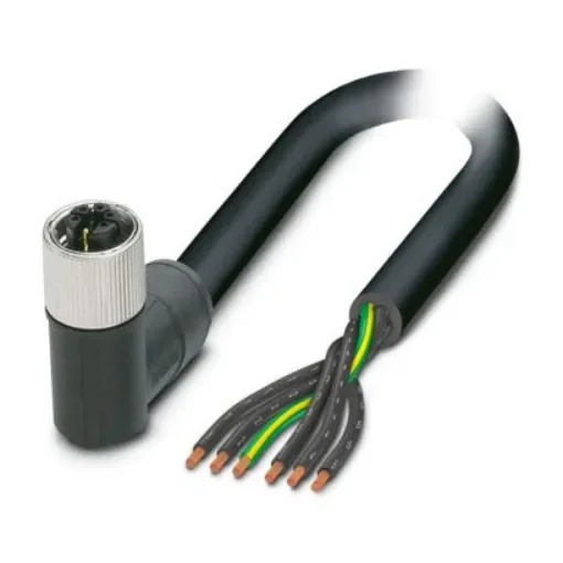 Phoenix Contact SAC, PVC, 3m 6 Core, Black, Grey Polyvinyl Chloride PVC Power Cable +80°C - 1414912 product image