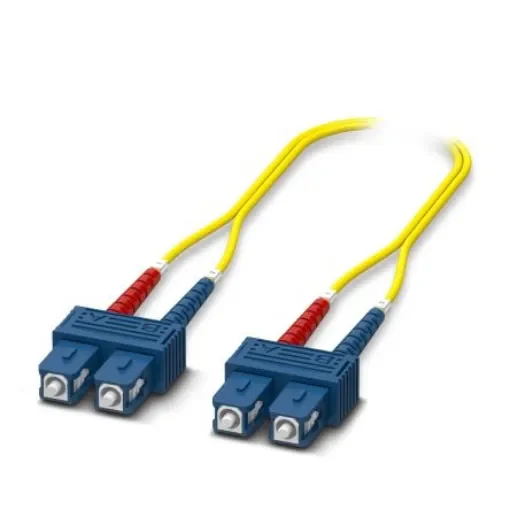 Phoenix Contact LC to SC Duplex Single Mode OS2 Fibre Optic Cable, 9/125µm, Yellow, 5m - 1115546 product image