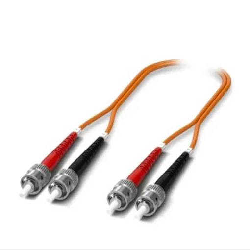 Phoenix Contact LC to ST x 2 Duplex Multi Mode OS2 Fibre Optic Cable, 62.5/125µm, Orange, 5m - 1146509 product image