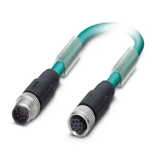 Phoenix Contact Straight Male 8 way M12 to Straight Female 8 way M12 Sensor Actuator Cable, 5m - 1554021 product image