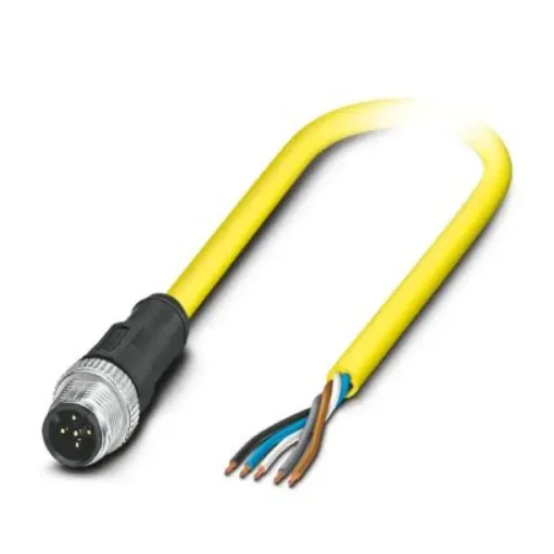 Phoenix Contact Straight Male 5 way M12 to Free Ends Actuator/Sensor Cable, 5m - 1424960 product image