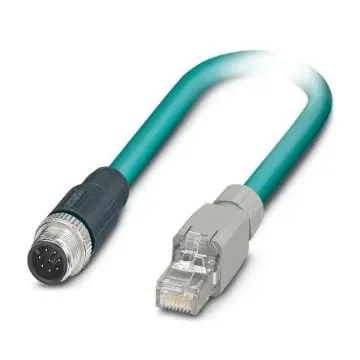 Phoenix ContactVS-M12MS-IP20-94C-LI/2, 2m Cat5, Blue M12 to Male RJ45 Male, Shielded Shielded, Terminated Polyurethane - 1413007 product image