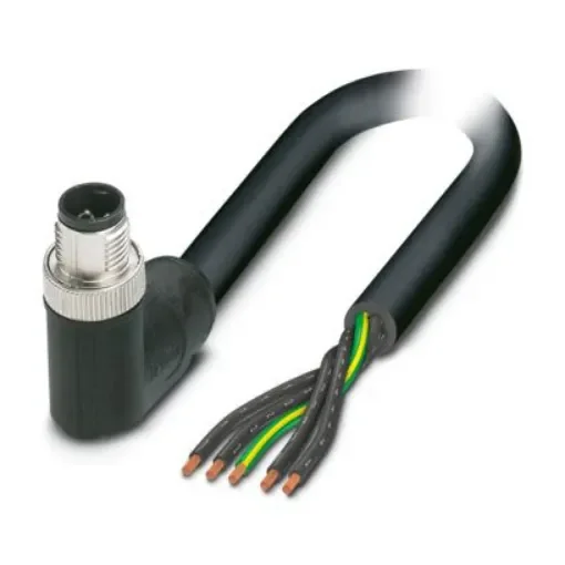 Phoenix Contact SAC, PVC, 5m 5 Core, Black, Grey Polyvinyl Chloride PVC Power Cable +80°C - 1414843 product image