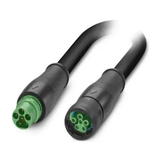 Phoenix Contact 0-PUR/S15FS PE, SAC-6P-S15MS/ 3, Unshielded, 3m 6 Core, Black Polyurethane PUR Power Cable +80°C - 1514506 product image