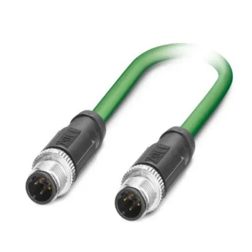 Phoenix Contact1424763, 300mm Cat5, Green M12 to Male M12 Male, Shielded Shielded, Terminated PVC Sheath product image