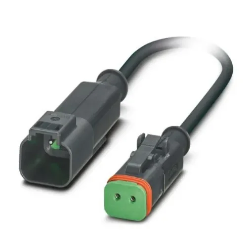 Phoenix Contact Straight Male 2 way Deutsch to Straight Female 2 way Deutsch Sensor Actuator Cable, 300mm - 1414991 product image