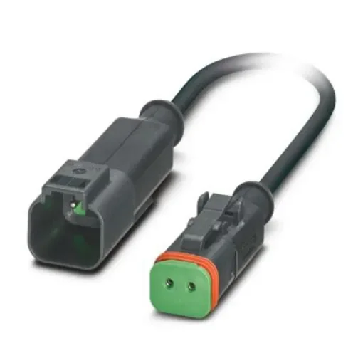 Phoenix Contact Straight Male 2 way Deutsch to Straight Female 2 way Deutsch Sensor Actuator Cable, 3m - 1414994 product image