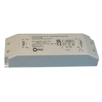 RND LED Driver, 12V Output, 90W Output, 7.5A Output, Constant Voltage Dimmable - RND 500-00031 product image