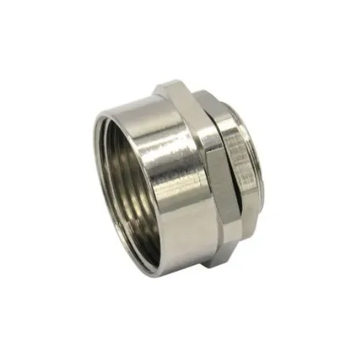 RND Cable Gland Adapter, M25 x 1.5 Exterior Thread, M32 x 1.5 Interior Thread, Nickel Plated Brass, RND 465 Series - RND 465-00419 product image