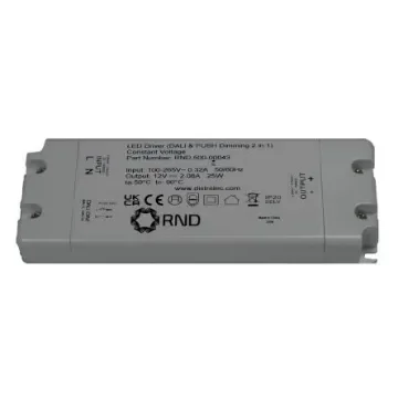 RND LED Driver, 24V Output, 25W Output, 1.04A Output, Constant Voltage Dimmable - RND 500-00044 product image