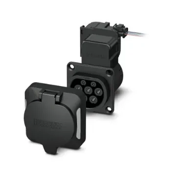 Phoenix Contact, EV-T2M3SO12 Socket Electric vehicle connector Socket, 32A, 500mm Cable - 1164422 product image