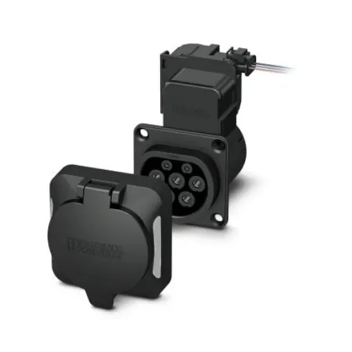 Phoenix Contact, EV-T2M3SO12 Socket Electric vehicle connector Socket, 32A, 500mm Cable - 1164422 product image